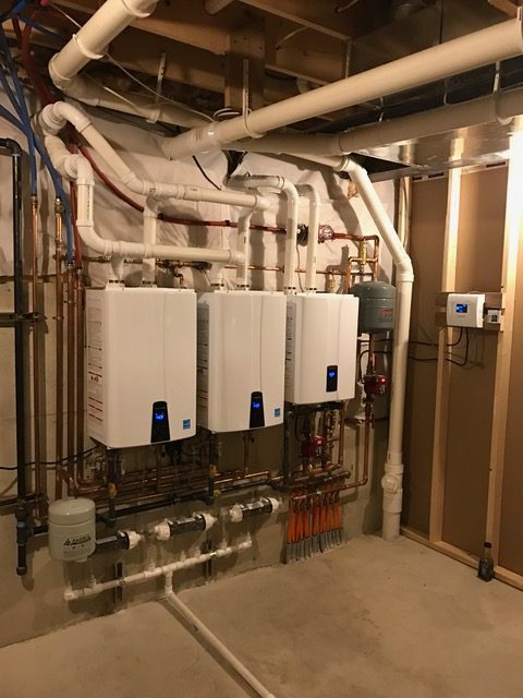 Boiler and radiant heating installation by South County Mechanical