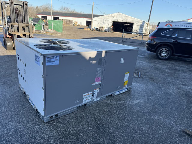 Commercial packaged HVAC unit installed by South County Mechanical