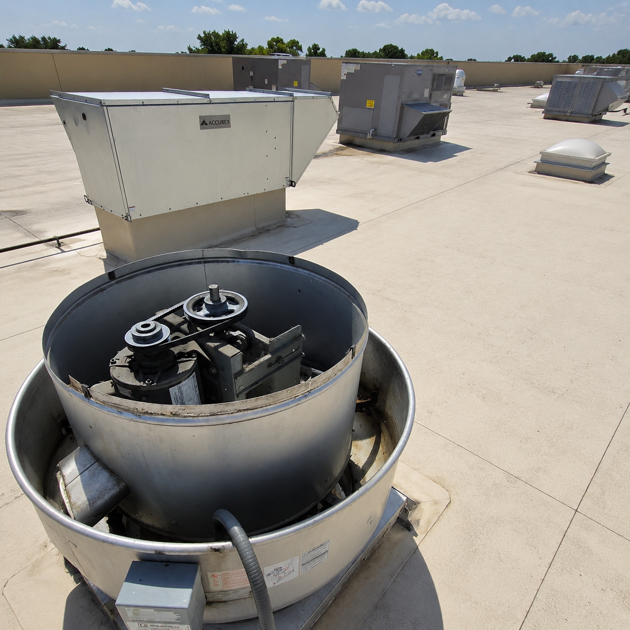 Commercial kitchen hood and exhaust system serviced by South County Mechanical